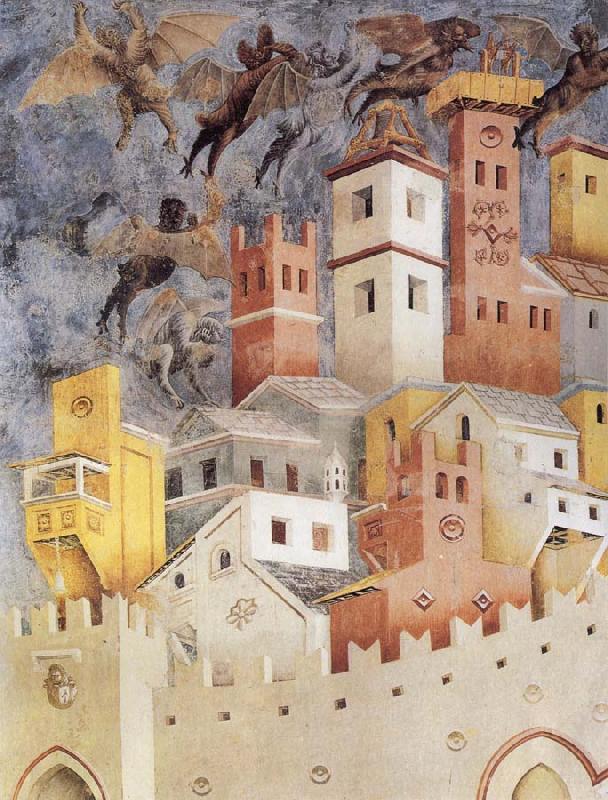 GIOTTO di Bondone The Devils Cast our of Arezzo France oil painting art